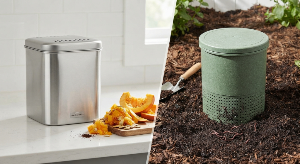 compost bins for indoor or outdoor composting