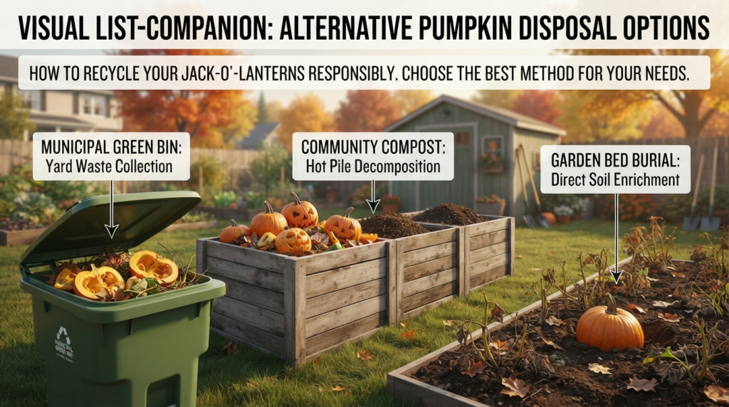 pumpkin disposal options other than garden composting